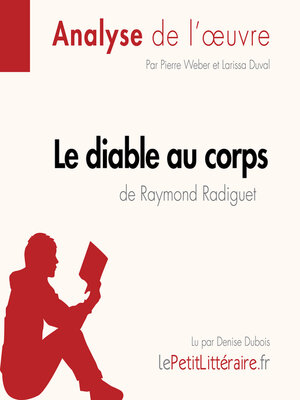cover image of Le Diable au corps de Raymond Radiguet (Analyse de l'oeuvre)